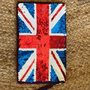 Large Sequin Clutch - Union Jack Design